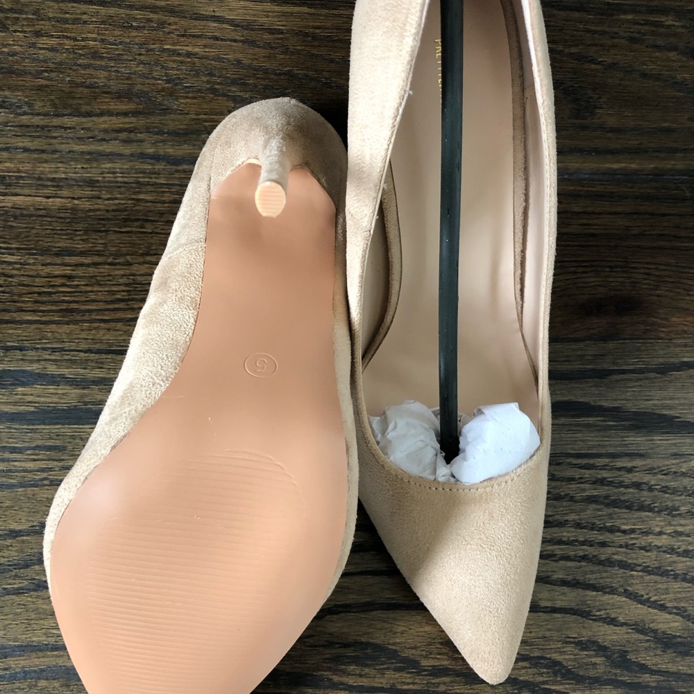 Nude High Faux Suede Heel. Never Been Worn